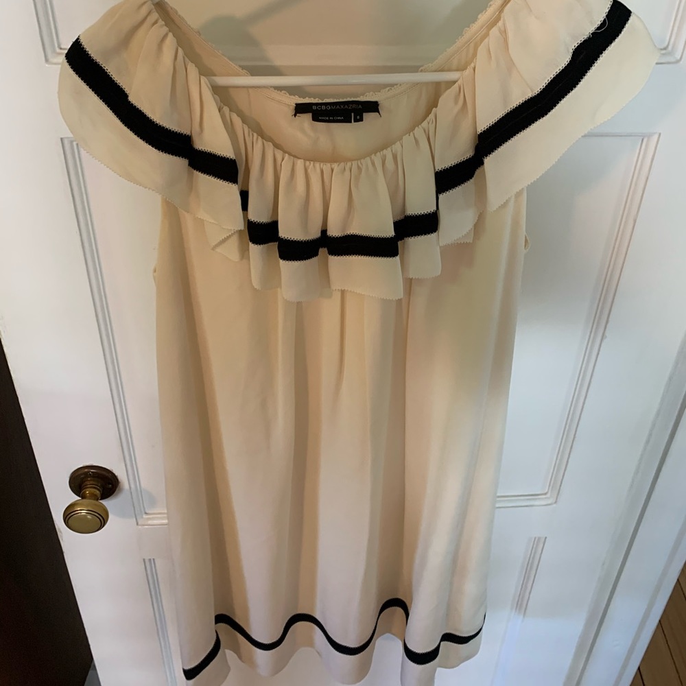 BCBG Cream Silk Dress